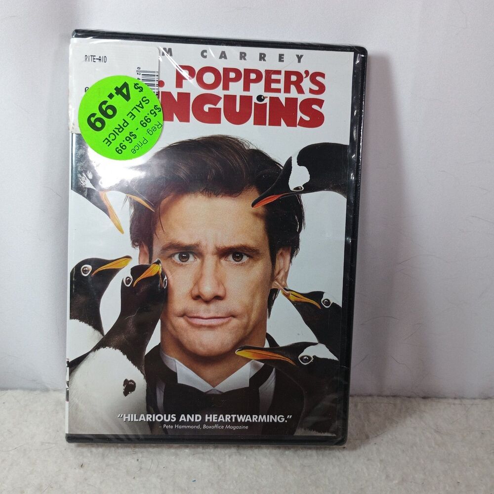 Mr Popper's Penguins DVD Jim Carrey Family Comedy Movie Sealed New 2011